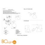 Бра Crystal lux JOVEN AP1 GOLD/BLACK - Схема