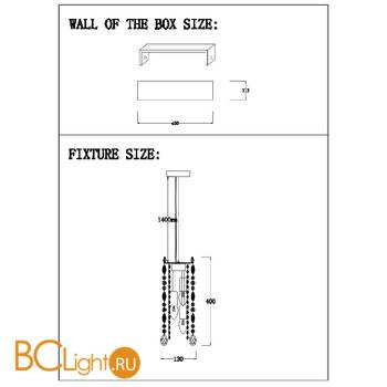 Подвесной светильник Crystal lux LIRICA SP3 CHROME - Схема