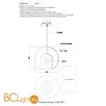Подвесной светильник Crystal lux luisa LUISA SP1 BRASS/TRANSPARENT - Фото 2
