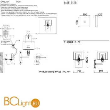 Бра Crystal lux Maestro MAESTRO AP1 GOLD - Фото 0