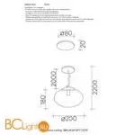 Подвесной светильник Crystal lux malaga MALAGA SP1 D200 COOPER - Фото 2