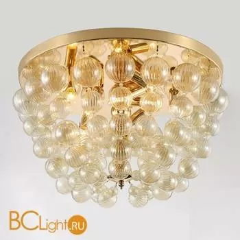 Потолочный светильник Crystal lux Mallorca PL8 GOLD/AMBER - Фото 0