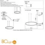 Подвесной светильник Crystal lux MANZANA SP40W LED BLACK - Фото 3