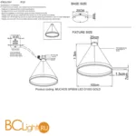 Подвесной светильник Crystal lux Muchos MUCHOS SP88W LED D1000 GOLD - Фото 0