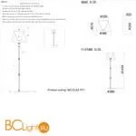 Торшер Crystal lux Nicolas NICOLAS PT1 NICKEL/WHITE - Фото 3