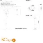 Торшер Crystal lux NICOLAS NICOLAS PT1 GOLD/WHITE - Фото 3