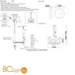 Подвесной светильник Crystal lux Otono OTONO SP6+1 BLACK CHROMIUM/TRANSPARENTE - Фото 1