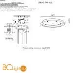 Крепление Crystal lux Потолочная база Потолочная база D450-5 CHROME - Фото 0