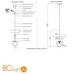 Подвесной светильник Crystal lux UVA UVA SP1.2 BRASS - Фото 5