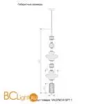 Подвесной светильник Crystal lux valencia VALENCIA SP1.1 GOLD - Фото 4