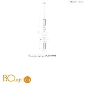 Подвесной светильник Crystal lux valencia VALENCIA SP1.2 GOLD - Фото 0