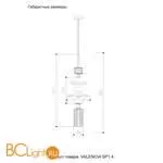 Подвесной светильник Crystal lux valencia VALENCIA SP1.4 GOLD - Фото 3