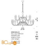 Люстра De Majo 2599 K24+12 025990K36 amber - Схема