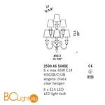 Бра De Majo 2599 A6 SHADE 025990A16 cristallo - Схема