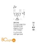 Бра De Majo 2612 A2 026120A02 amber - Схема