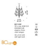 Люстра De Majo 6011 K30 060110K30 black - Схема