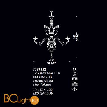Люстра De Majo 7099 K12 070990K80 - Схема