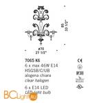 Люстра De Majo 7065 K6 070650K06 - Схема