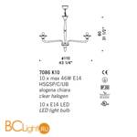 Люстра De Majo 7086 K10 070860K60 - Схема