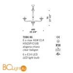 Люстра De Majo 7086 K6 070860K20 - Схема