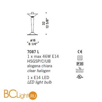Настольная лампа De Majo 7087 L 070870L00 - Схема