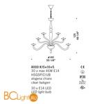 Люстра De Majo 8000 K15+10+5 080000K30 cristallo - Схема