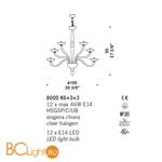 Люстра De Majo 8000 K6+3+3 080000K13 - Схема