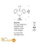 Потолочный светильник De Majo 8010 P6 080100P00 - Схема