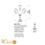 Потолочный светильник De Majo 8011 P6 080110P01 - Схема