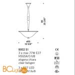 Подвесной светильник De Majo 9002 S1 090020S10 - Схема