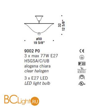 Потолочный светильник De Majo 9002 P0 090020P00 - Схема