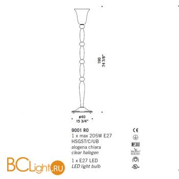 Торшер De Majo 9001 R0 090010R00 - Схема