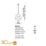 Подвесной светильник De Majo BABOL S 0BABO0S00 - Схема