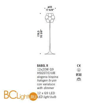 Торшер De Majo BABOL R 0BABO0R00 - Схема
