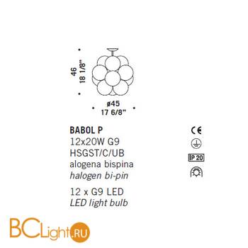 Потолочный светильник De Majo BABOL P 0BABO0P00 - Схема