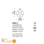 Потолочный светильник De Majo BABOL P 0BABO0P00 - Схема