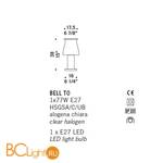 Настольная лампа De Majo BELL T0 0BELL0T00 - Схема