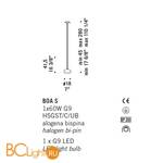 Подвесной светильник De Majo BOA S 0BOA00S10 - Схема