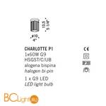 Потолочный светильник De Majo CHARLOTTE P1 0CHAR0P10 - Схема