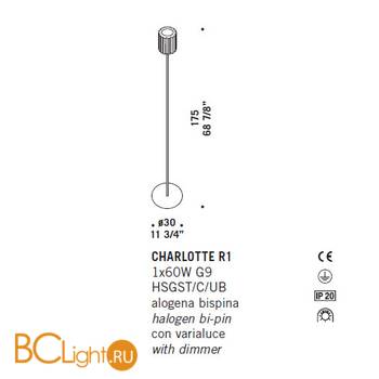 Торшер De Majo CHARLOTTE R1 0CHAR0R10 - Схема