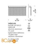 Настенный светильник De Majo CHERIE AP6 0CHER0A-6 - Схема