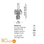 Подвесной светильник De Majo CIOCCA S4 0CIOC0S13 - Схема