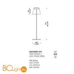 Торшер De Majo DIAPHANES R45 ED 0DIAP0R45 - Схема