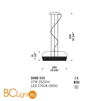 Подвесной светильник De Majo DOME S50 ED 0DOME0S40 - Схема