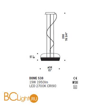 Подвесной светильник De Majo DOME S38 ED 0DOME0S21 - Схема