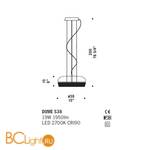 Подвесной светильник De Majo DOME S38 ED 0DOME0S21 - Схема