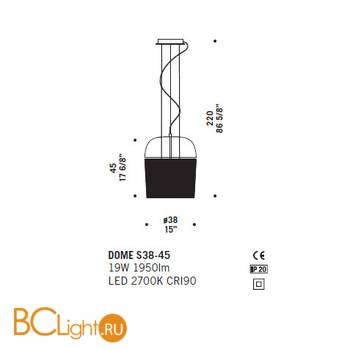 Подвесной светильник De Majo DOME S38-45 ED 0DOME0S30 - Схема