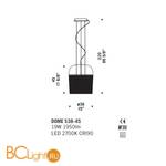 Подвесной светильник De Majo DOME S38-45 ED 0DOME0S30 - Схема