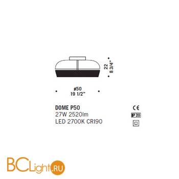 Потолочный светильник De Majo DOME P50 ED 0DOME0P20 - Схема