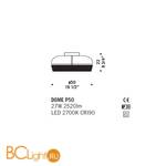 Потолочный светильник De Majo DOME P50 ED 0DOME0P20 - Схема